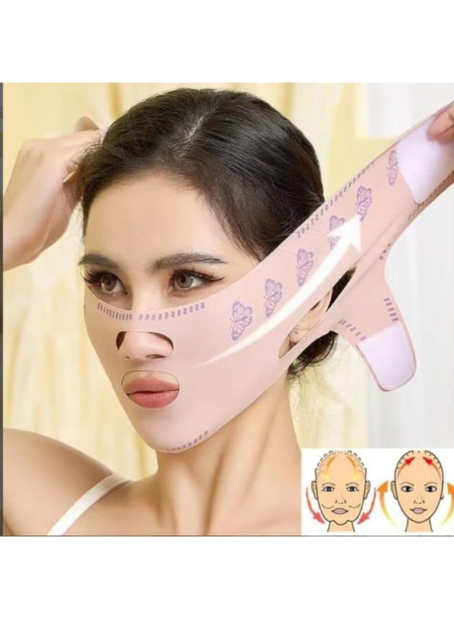 Elastic Lycra face mask for firming the skin and reducing the double chin – Facial care and contouring kit - Image 2