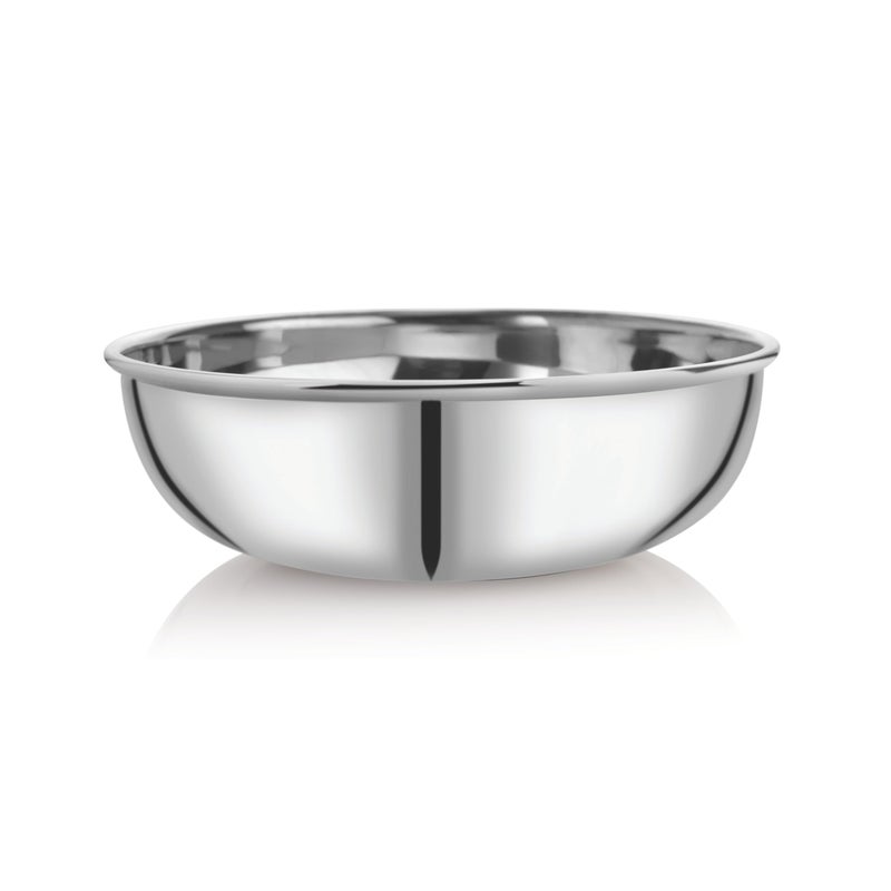 EMBASSY Premium 18G Plain Tasla (Kadhai Without Handle), Size 16, 30 cms, 5000 ml, Heavy/Thick, Stainless Steel - Image 3