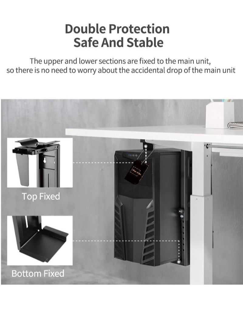FlashHawk - Adjustable Computer Tower Stand PC Case Holder under Desk - Image 1