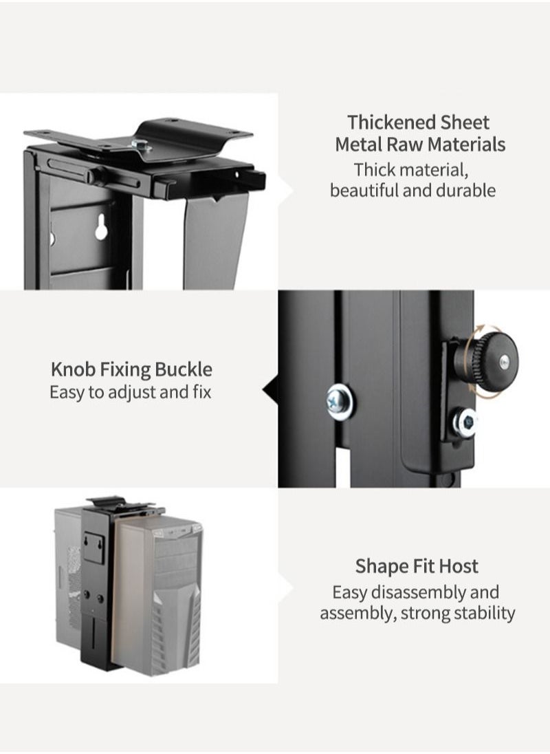 FlashHawk - Adjustable Computer Tower Stand PC Case Holder under Desk - Image 1