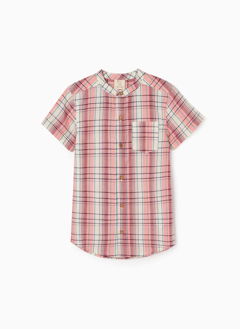 Zippy Plaid Cotton Shirt for Boys