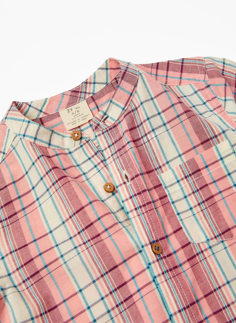 Zippy Plaid Cotton Shirt for Boys