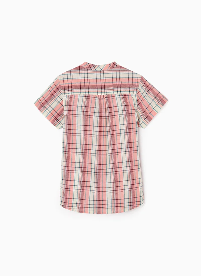 Zippy Plaid Cotton Shirt for Boys