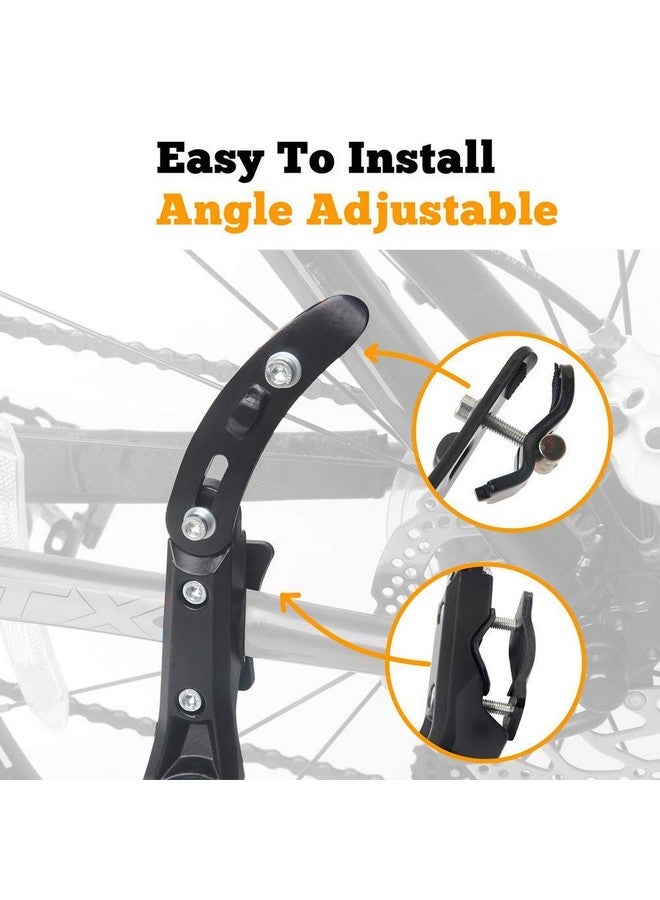 FASTPED® Universal 24'-29'' Adjustable Aluminum MTB Road Bicycle Kickstand (Black) Aluminum-Alloy Side Kickstand,Adjustable Support,Kick Stand for Road Bike Mountain Bicycle (Black) (Long Head) - Image 4