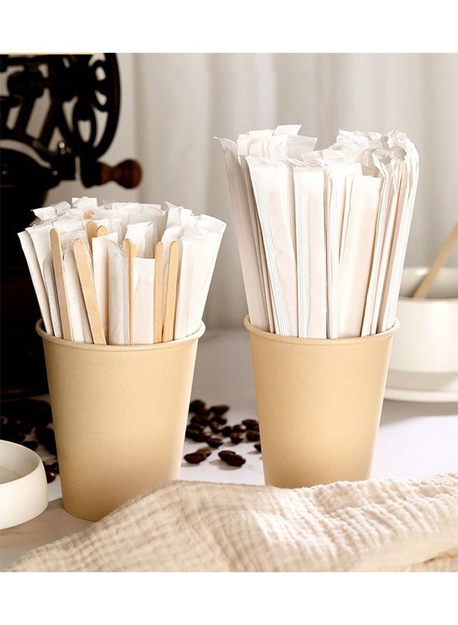 100 Pcs Wooden Coffee Mixing Stick,Disposable Mixing Sticks,Suitable For Coffee And Cocktails, Made Of Natural Birch Wood, Environmentally Friendly, BPA Free Beverage Stick (14cm)  - Image 4
