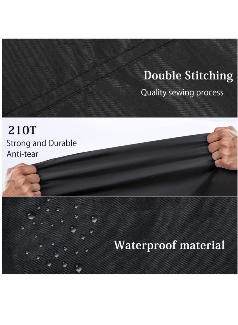 Y&D Waterproof Bike Cover, Large Cover for 2 Bikes, 210x95x110cm 210T Covers Outside Storage, Outdoor Bicycle Anti UV Rain with Storage Bag Mountain/E-bike - Image 3