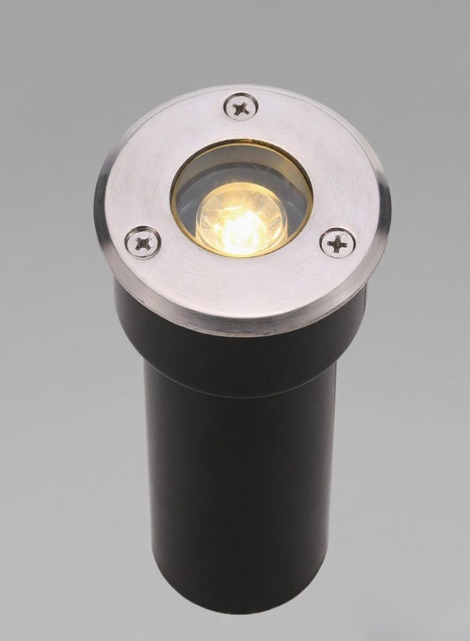 1W AC/DC 12V LED Underground Light Lamp 100LM High-power Tempered Glass Outdoor Ground Garden Path Floor Stair Yard Spot Landscape Lamp IP67 Water Warm White - Image 1