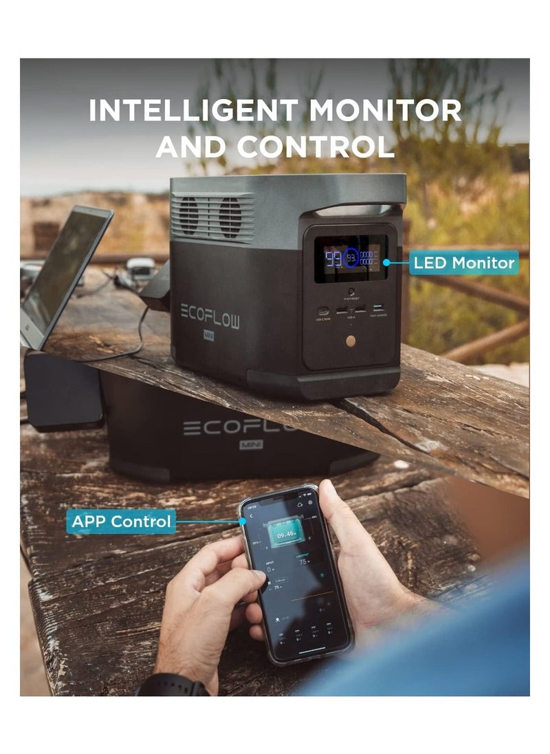EF ECOFLOW Portable Power Station DELTA Mini, 882Wh Capacity, Solar Powered Generator for Outdoor, Emergency, Home Backup, RV(Solar Panel Not Included)