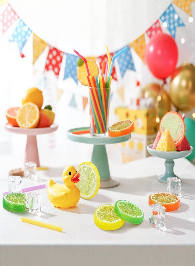 Lorigun 30pcs Fake Lemon Slice Garnish Artificial Fruit Faux Food House Bar Decoration Cocktail Party Arrangement(Red Green Yellow,Each Color 10Pcs) - Image 5