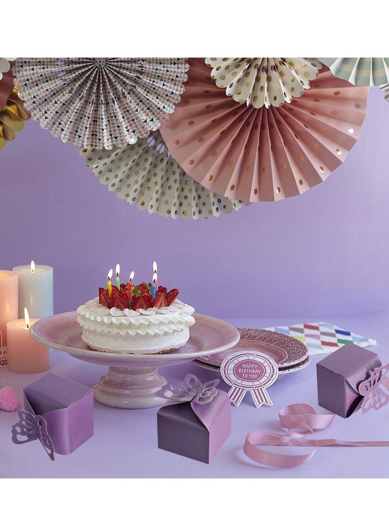 Captaintech 50pcs Purple Butterfly Favor Boxes,  Peal-gloss Decoration Gift Box, Butterfly Candy Box Decoration Party Birthday  Wedding Small Gift Boxes, Purple(2.4 X 2.4 X 2.2 Inch) - Image 2