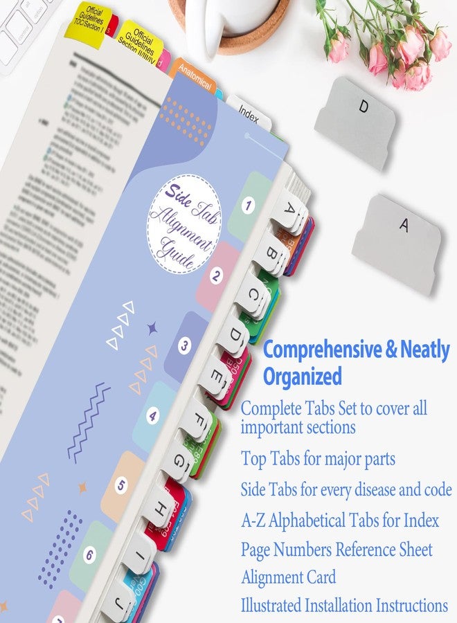 Ubenic Index Tabs for CPT, AAPC Version ICD-10-CM & HCPCS Level II 2026, 3 Set Bundle, Complete Book Tabs Set (Book not Included), Color-Coded with Code Ranges, Laminated & Waterproof & Repositionable - Image 4