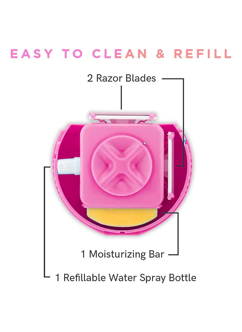 Generic - 3 in 1 Hair Removal Device, Portable Manual Shaver, Hair Removal Tool for Women (Pink) - Image 1