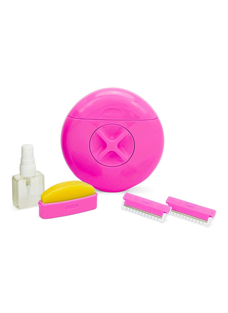 Generic - 3 in 1 Hair Removal Device, Portable Manual Shaver, Hair Removal Tool for Women (Pink) - Image 1