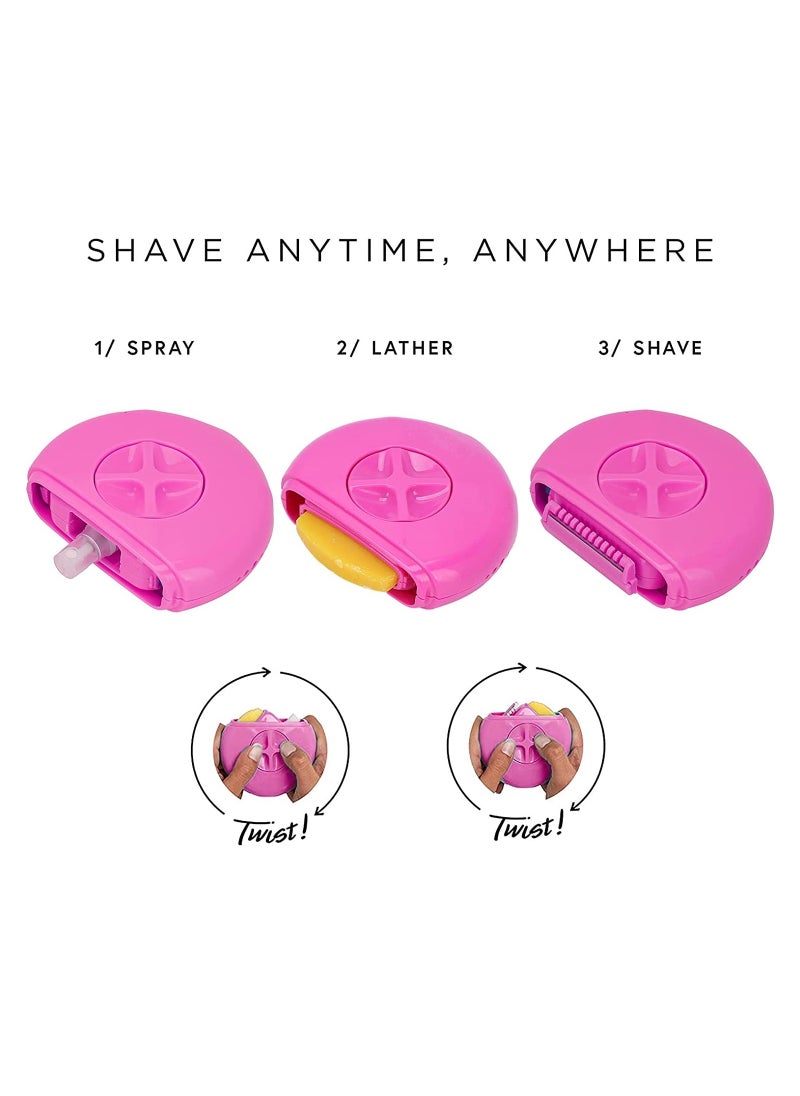 Generic - 3 in 1 Hair Removal Device, Portable Manual Shaver, Hair Removal Tool for Women (Pink) - Image 1