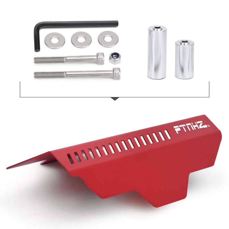 PTNHZ Aluminum Pulley Cover Belt Relacement For Subaru Impreza 02-14 WRX and 04-on STI 04-08 Forester(Red) - Image 2