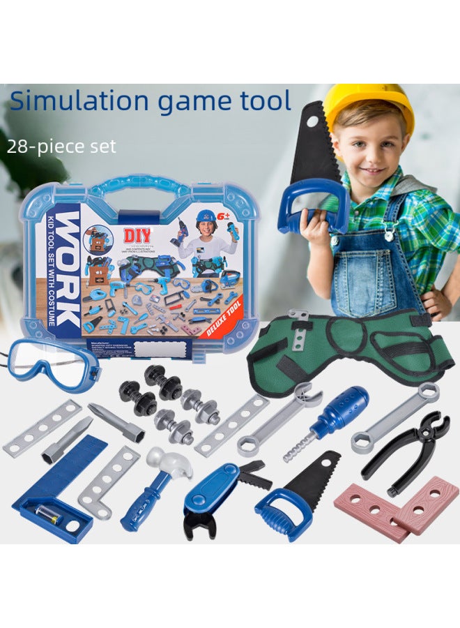Special Simulation Maintenance Tool Toy Storage Combination Backpack Electric Screwdriver Bag Set Toys-Color:STGJ02A Cyan Waist Pack [configuration As Shown In Figure]] - Image 3