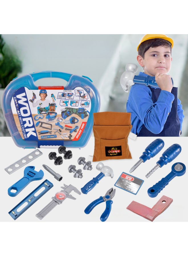 Special Simulation Maintenance Tool Toy Storage Combination Backpack Electric Screwdriver Bag Set Toys-Color:STGJ02A Cyan Waist Pack [configuration As Shown In Figure]] - Image 5