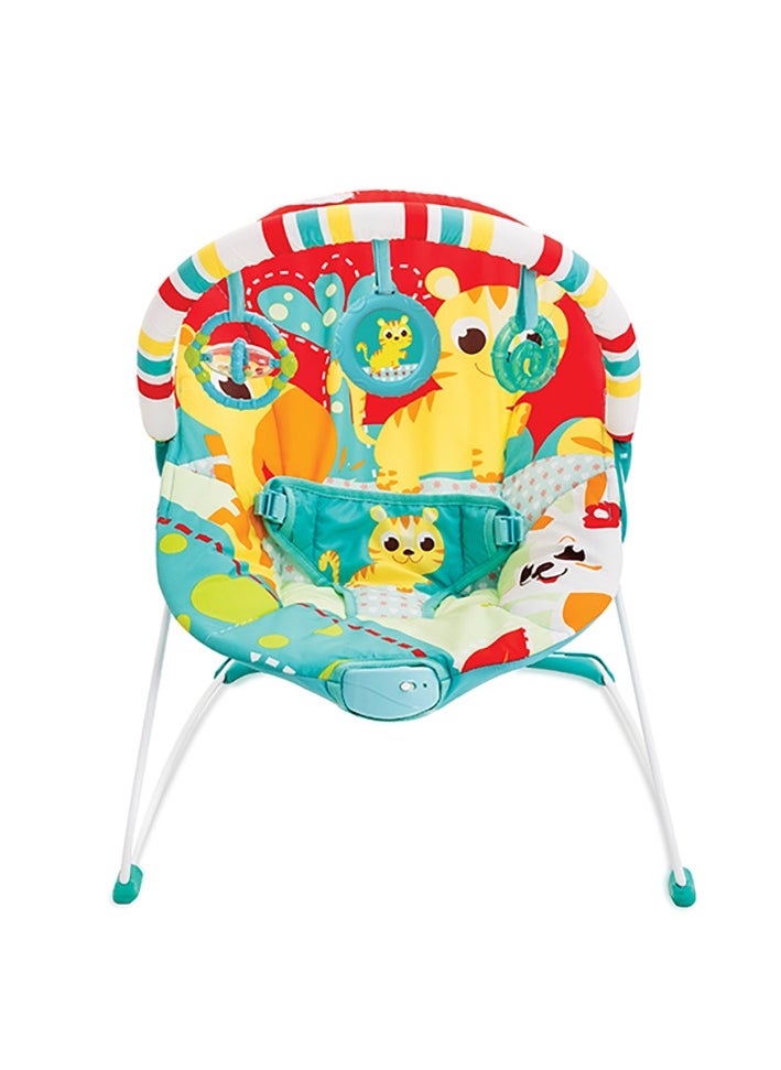 Lovely Baby - Lovely Baby Bouncer Rocker LB 6730 – Baby Seat w/ Gentle Vibration, Adjustable Toy Bar - Red - Image 1