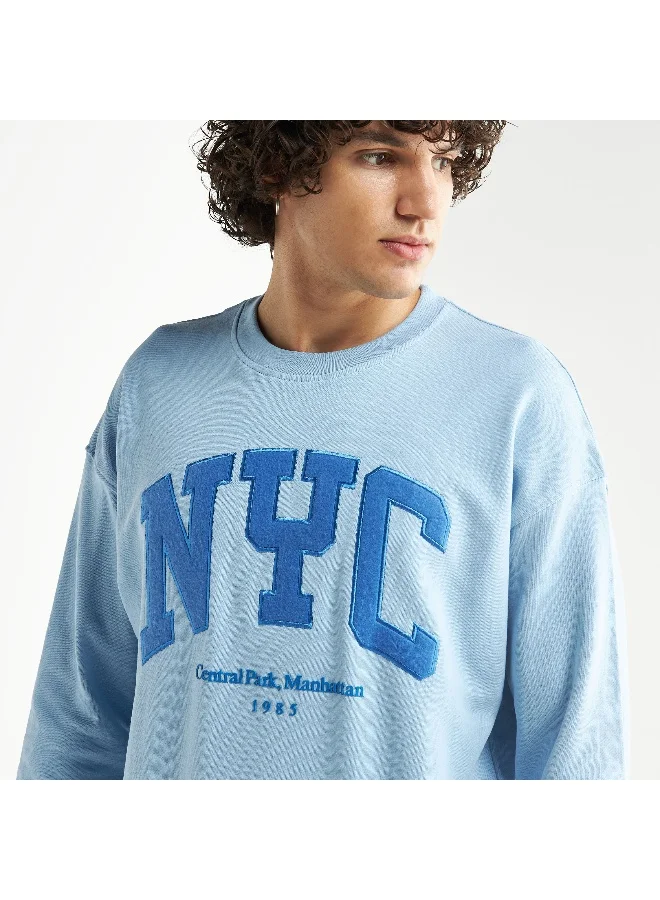 Splash FAV Embroidered Sweatshirt with Long Sleeves