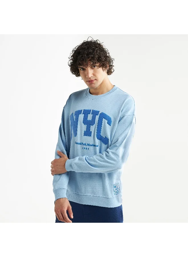 Splash FAV Embroidered Sweatshirt with Long Sleeves