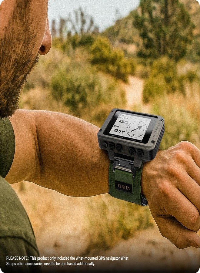 توسيتا أحزمة معصم TUSITA متوافقة مع أجهزة تحديد المواقع العالمية (GPS) المثبتة على المعصم من Garmin Foretrex 601 و701 و801 و901 - لون أخضر تكتيكي - Image 5