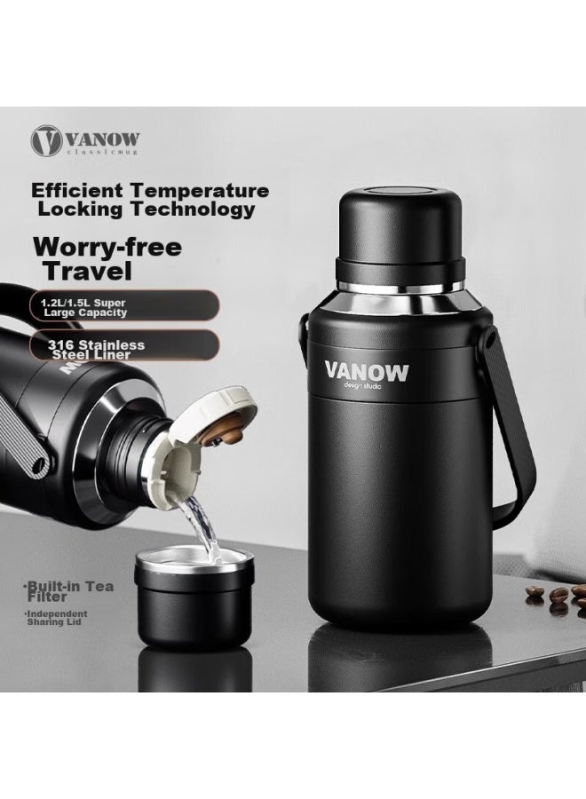 Vanow Insulated Mug Large Capacity Stainless Steel Portable High-quality Water Bottle For Men, Women, Babies, Students And Outdoor Camping - Image 1