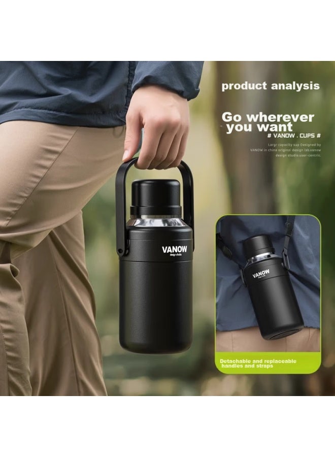 Vanow Insulated Mug Large Capacity Stainless Steel Portable High-quality Water Bottle For Men, Women, Babies, Students And Outdoor Camping - Image 3
