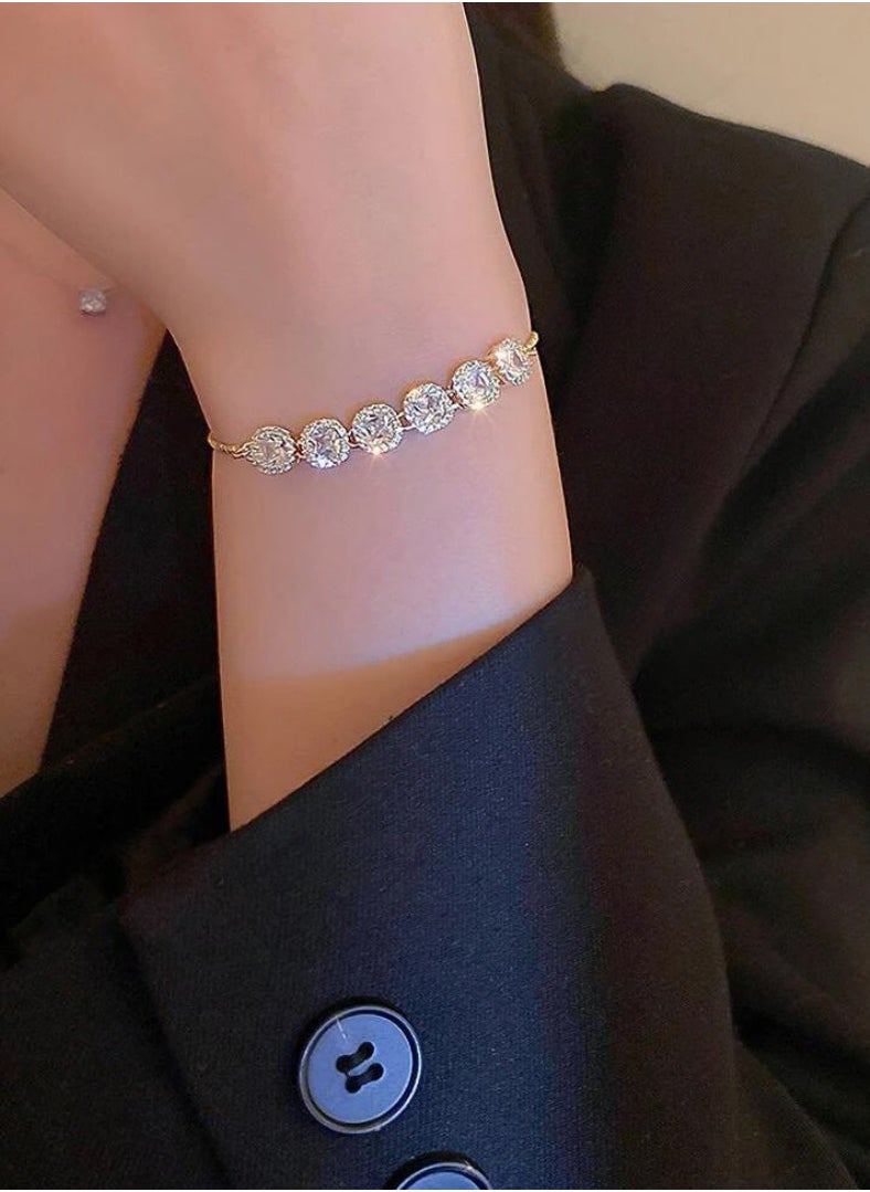 sixtyfour Elegant Gold Plated Bracelet For Women  - Image 1