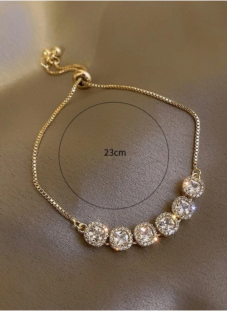 sixtyfour Elegant Gold Plated Bracelet For Women  - Image 3