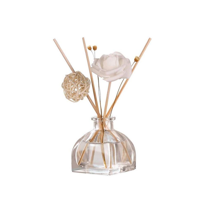 150ml 5oz Clear Glass Essential Oil Diffuser Bottle Empty Refillable Jar for DIY Aromatherapy Home Decor Wedding Party Craft Supplies Not Include Sticks