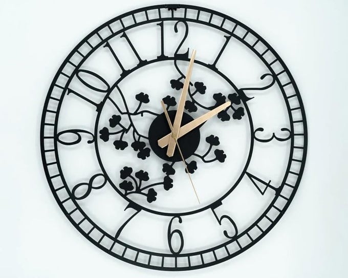 HOME DECORATION EUROPEAN WALL CLOCK CRYSTAL LUXURY LIVING ROOM CREATIVE PERSONALITY ART METAL BLUE BIRDSSTYLE 5