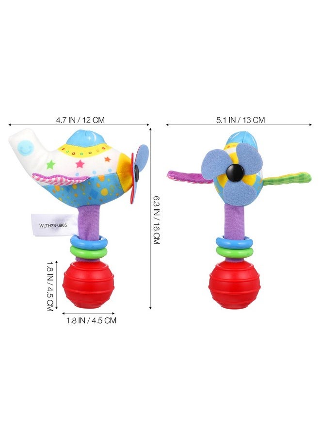Toyvian Toyvian Baby Soft Rattles Toy Infant Shaker Teether Cute Stuffed Airplane Handbells Soft Baby Rattle Toy Airplane Rattles Toy for Newborn Baby Gifts  - Image 4