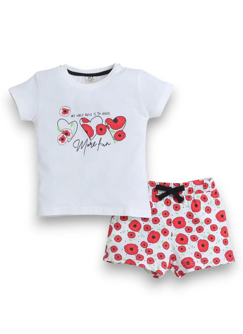 victor and jane Victor and Jane - Printed T-shirt and Shorts Pyjama Set