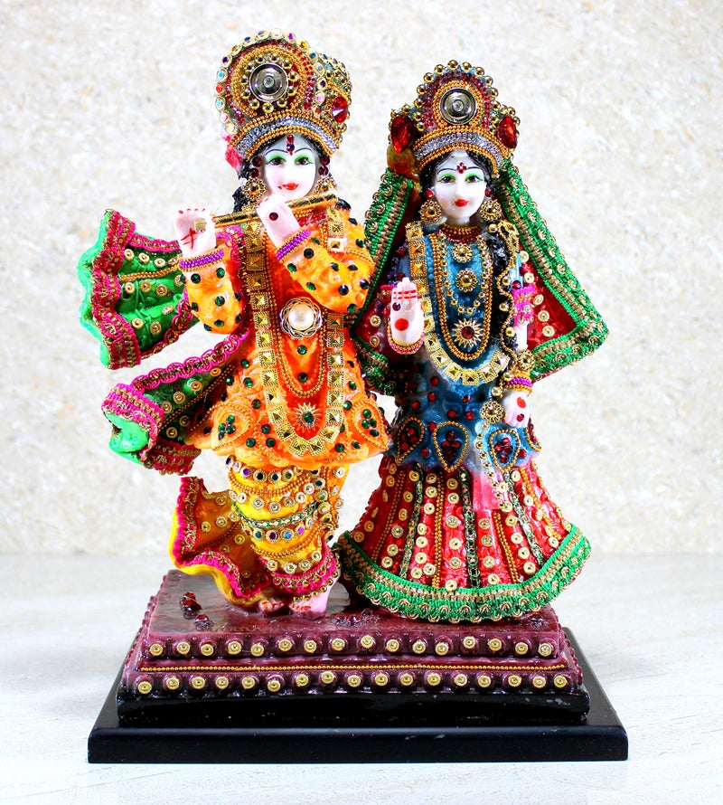 Esplanade Resin Radha Krishna Kishan Murti Idol Statue Sculpture (Radha Krishna Standing) - Image 3