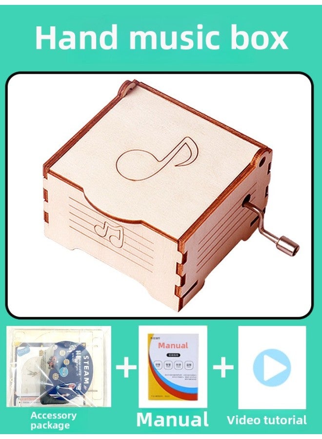 Loquat Hand-cranked Generator Disaster Relief Suit Children's Generator Emergency Equipment Science And Technology Students Materials Small Production Earthquake-Specifications:【hand-cranked Music Box】 Com - Image 1