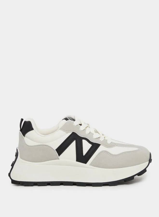 Styli Styli Color Block Lace Up Sneakers