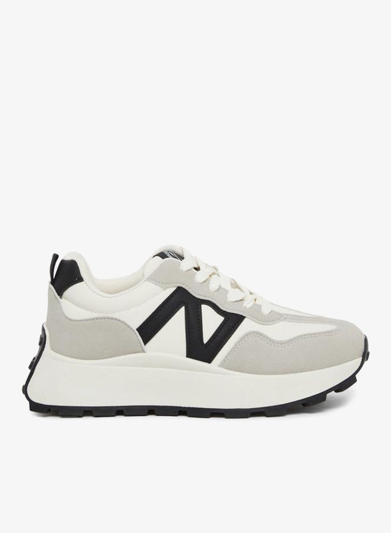 Styli Color Block Lace Up Sneakers - Image 1