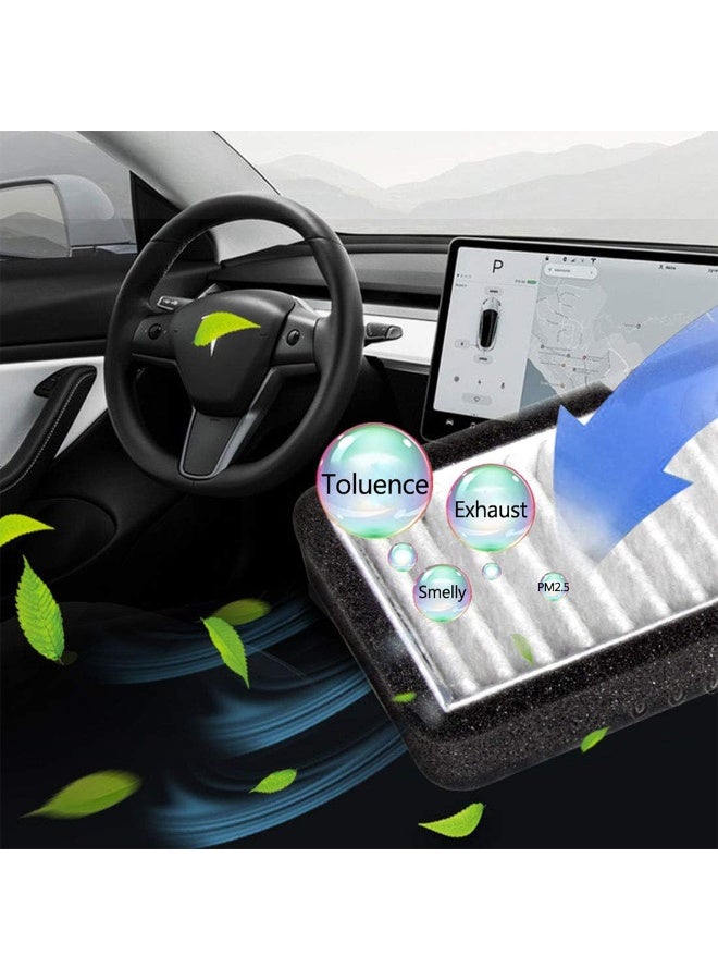 أتش بي أس فلتر تكييف الهواء – 2 قطعة من قطن فلتر هواء المكيف لسيارات تسلا موديل 3 وموديل Y - Image 2