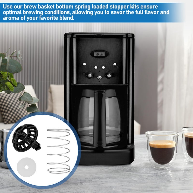 Pulems Coffee Machine Brew Basket Bottom Spring Loaded Stopper Kits Replacement for Cuisinart Coffee Makers, Coffee Maker Parts Fit for Cuisinart DCC-1200, DCC-1200BCH, DCC-1200BW Brew Basket,2Pack - Image 4
