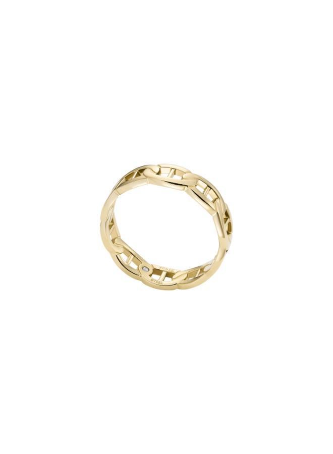 فوسيل خاتم تراثي من المعدن الأساسي - Image 3