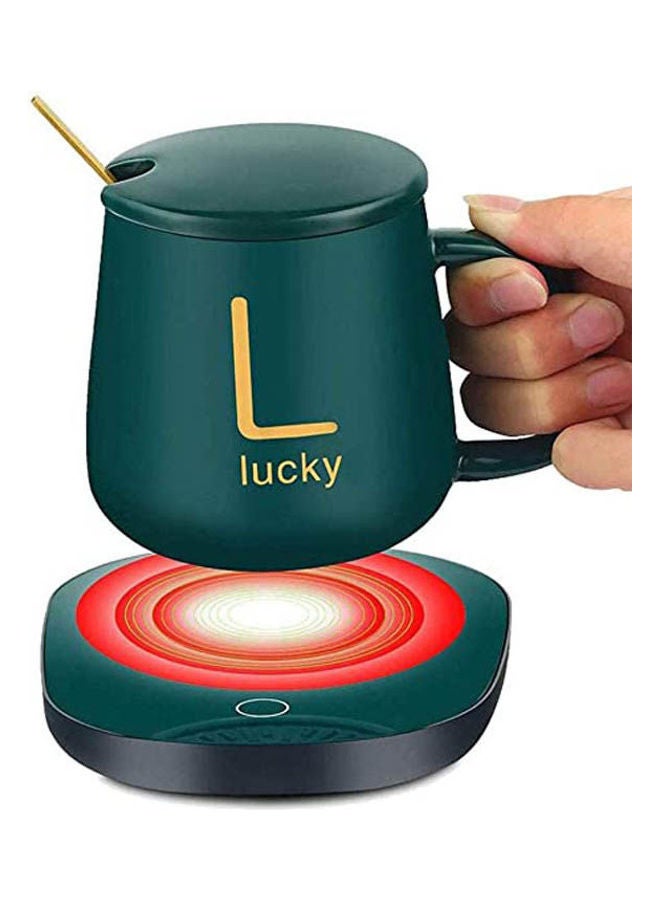 NIBEMINENT Ceramic Coffee Mug Warmer, Office Electric Cup Heater Green 250cm - Image 1
