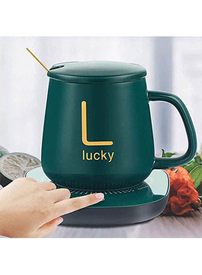 NIBEMINENT Ceramic Coffee Mug Warmer, Office Electric Cup Heater Green 250cm - Image 2