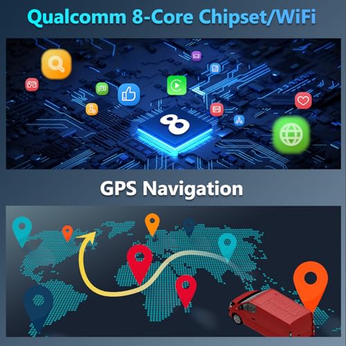 AMprime [4+64G] 8-Core Qualcomm Android 15 Car Radio Stereo for Nissan Frontier Xterra 2009-2012 with Wireless Carplay&Android Auto,9 Inch Car Radio with Mirror Link Bluetooth 5.1 FM/RDS DSP WiFi GPS SWC - Image 5
