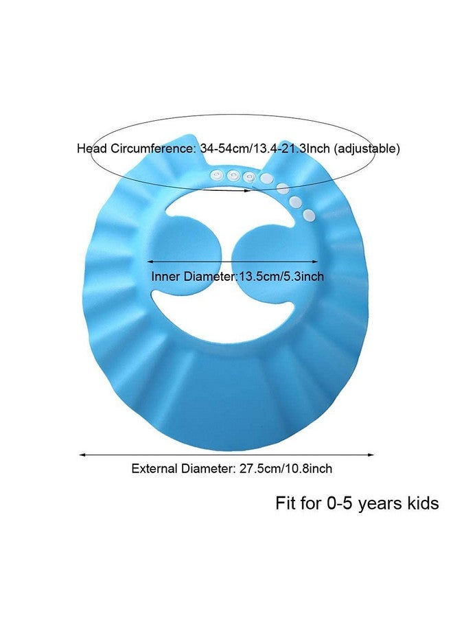 ericotry 3Psc Soft Adjustable Baby Kids Bathing Shower Cap Wash Hair Shield Direct Visor Cap(Color Random) - Image 3