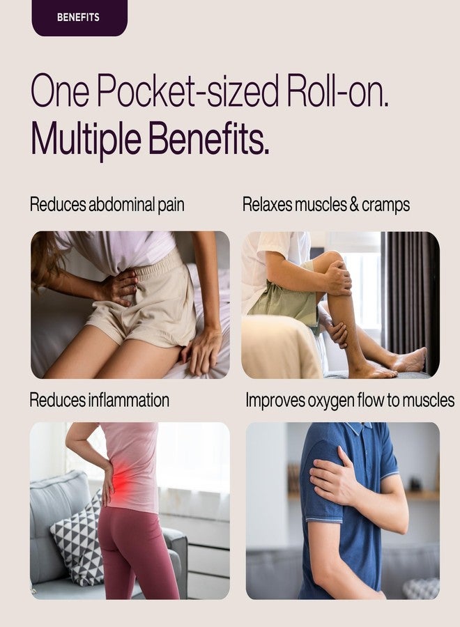 PURETIVE Cramp Relief Roll-On | Natural Period Pain Solution | 100% Pure Essential Oils | Instant Relief for Menstrual Cramps | Skin-Friendly, Stain-Free, Easy to Use | 10ml (Pack of 1) - Image 3