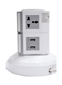 Generic 8-Way Multi Socket Extension Cord White/Grey  - Image 3
