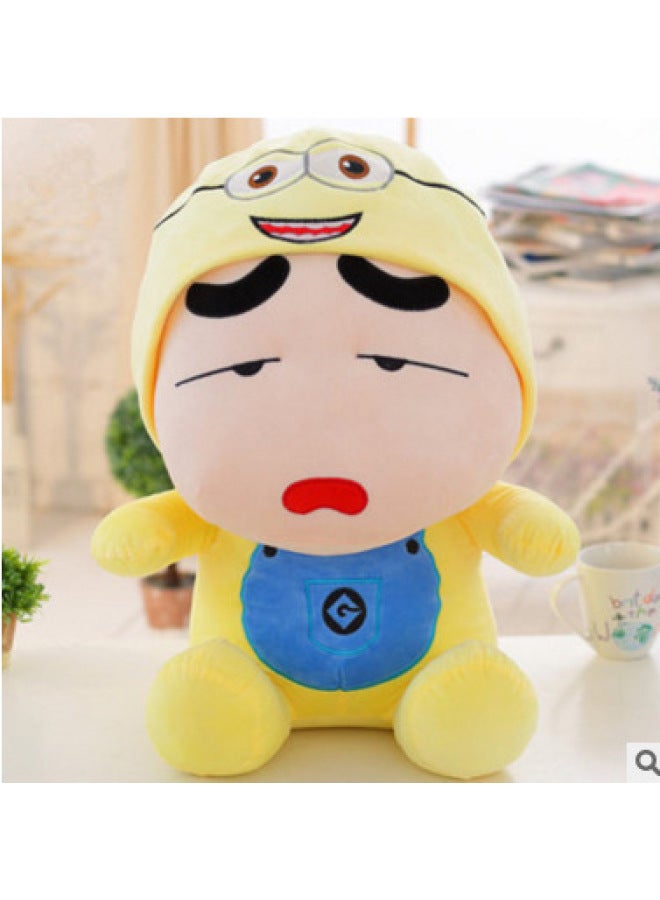 لعبة Crayon Shin Transformation Totoro Doll Shin Creative القطيفة الكبيرة لدمية عيد الحب الباندا - اللون: أصفر عيون الناس المحرجة - الارتفاع: 35 سم - Image 1