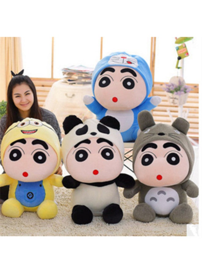 لعبة Crayon Shin Transformation Totoro Doll Shin Creative القطيفة الكبيرة لدمية عيد الحب الباندا - اللون: أصفر عيون الناس المحرجة - الارتفاع: 35 سم - Image 2