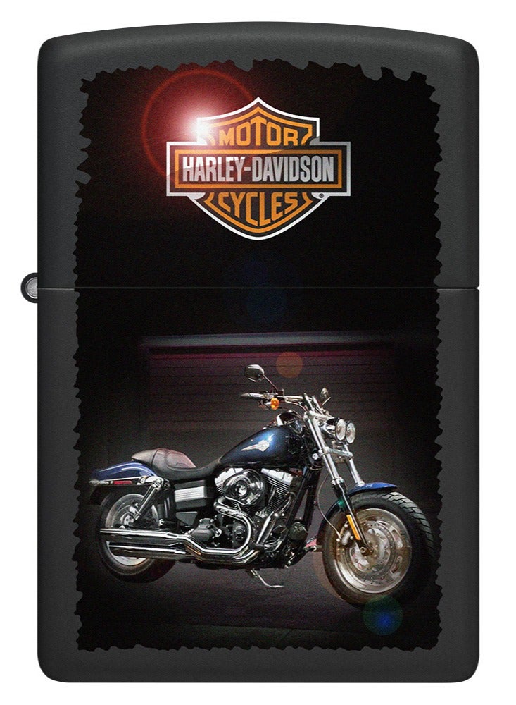 Zippo سي 009587 218 هارلي ديفيدسون ولاعة سوداء غير لامعة مقاومة للرياح - Image 2