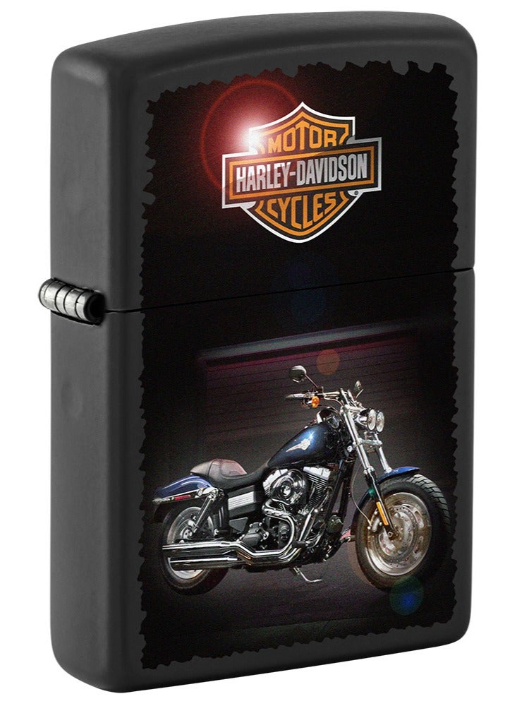 Zippo سي 009587 218 هارلي ديفيدسون ولاعة سوداء غير لامعة مقاومة للرياح - Image 1
